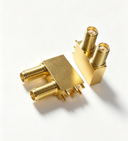 Connecteur coaxial RF S MA-KKYWHD 50 Ohm plaqué or, double canal, pour soudure sur carte mère, installation sur carte, test micro-ondes