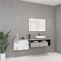 Panneau mural moderne européen en PVC imperméable et ignifuge, garantie 3 ans, décoration murale pour appartement, salle de bain, hôtel, avec motifs graphiques