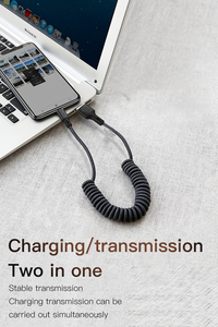 2020 nouveau Personnaliser 1m 1.2m 1.5m 2m 3m <span class=keywords><strong>Chargeur</strong></span> Rapide Flexible Spiralé Tressé USB-C USB de Type C Données Câble de Charge - Product Image 3