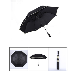 CHUVABAND 27 pouces 8K grand soleil extérieur semi-automatique parapluie pliant couleur unie golf surdimensionné <span class=keywords><strong>parasol</strong></span> pour adultes - Product Image 4