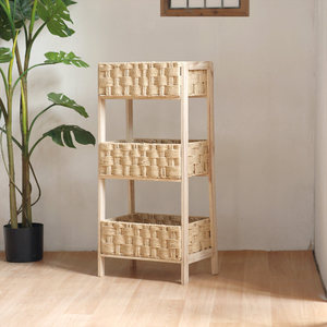 Wood Floor Standing Shelf Storage Basket Natural Woven High Quality Standing Baskets OEM Accepted - Product Image 5