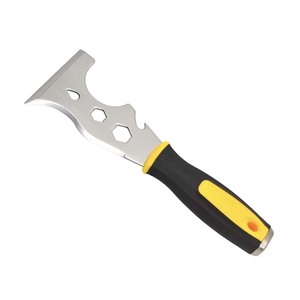 12 en 1 acier inoxydable peinture mastic grattoir <span class=keywords><strong>outil</strong></span> Spackle couteau calfeutrage <span class=keywords><strong>outil</strong></span> de retrait peintres <span class=keywords><strong>outil</strong></span> peinture ouvre-boîte décapant de peinture - Product Image 1