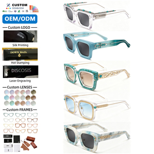 OEM ODM เครื่องประดับที่ทันสมัยแว่นตาเพชรพลอยสำเนียงที่มีคุณภาพสูงหรูหราหินอ่อนไมกาอะซิเตต<span class=keywords><strong>แว่น</strong></span>กันแดดโพลาไรซ์ฉลากส่วนตัว - Product Image 1