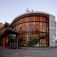 Panneau de façade décoratif en aluminium à persiennes, résistant à la chaleur et à l'eau, avec revêtement en poudre, OEM ODM