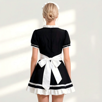 Vestido de Cosplay de Sirvienta Clásico en Blanco y Negro, Disfraz de Lolita para Fiesta de Anime, Uniforme de Camarera, Venta al Por Mayor