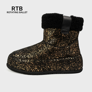 Semelles antidérapantes <span class=keywords><strong>en</strong></span> <span class=keywords><strong>caoutchouc</strong></span> Doublure intérieure <span class=keywords><strong>en</strong></span> laine point doré Bottes de neige chaudes Hiver Bottes d'extérieur résistantes au froid et imperméables Uggs - Product Image 2