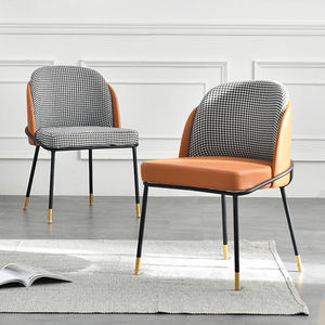 Sedie da pranzo in stile nordico moderno e minimalista in pelle <span class=keywords><strong>Noir</strong></span>, sedie da pranzo di lusso, - Product Image 4