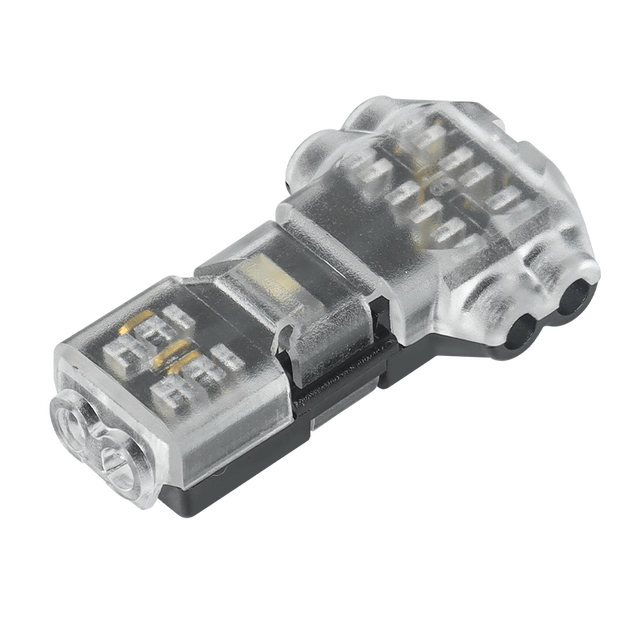 WZOODQ T Tap Connectors Suit Low Voltage Wire Connectors 3 Way 2 Pin Small Wire Connectors Compact for 24-20 AWG Wires
