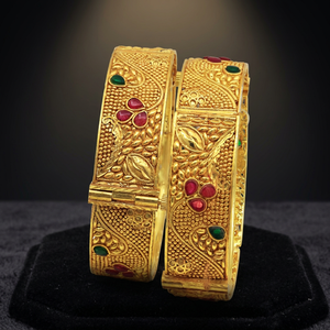 Wholesale Dye Gold Plated Kada <b>Bangles</b>, Fashion Jewelry, Traditional Jewelry Export, Brass Dye Gold Custom <b>Bangles</b> Manufacturer. - Product Image 3