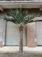 Pohon palem tanggal buatan besar dekorasi Hotel celana pendek pohon palsu besar berkualitas tinggi murah