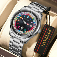 Montre à quartz Lucky 7 Seven FTTPON, Dieu des joueurs, nouvelle arrivée, design luxueux, étanche, en acier inoxydable, pour hommes, Reloj