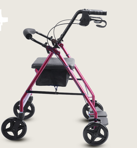BQ4001A Aluminum Frame Assisted Walking Wheelchair Adult <strong>Disability</strong> <strong>Walker</strong> With Seat Labor Saving Rollator with Basket - Product Image 4