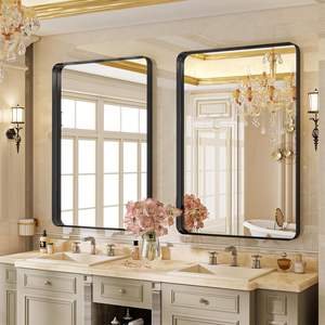 VooBang Miroir de salle de bain rectangulaire à cadre profond noir de 24x32 pouces pour salle de bain, chambre à coucher, salon - Product Image 2