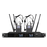 Système de microphone sans fil True Diversity AN-K62 avec micro-cravate et micro-casque pour saxophone, idéal pour le chant mains libres et les performances en direct