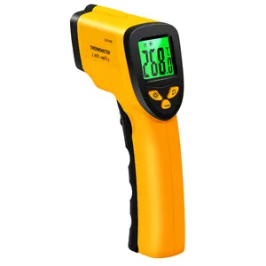 Measurement Range -58~932 Fahrenheit Degree Adjustable Emissivity 0.1~0.99 Gun Style Digital Infrared Thermometer for Industrial