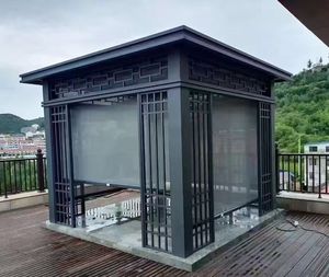 Современная алюминиевая оранжерея с двойным остеклением и крышей из закаленного стекла – экологичная, легкая, с шумоподавлением для использования во дворе - Product Image 4