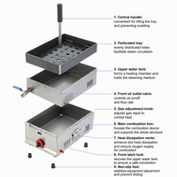 Gril à poulet au gaz robuste en acier inoxydable, machine de cuisson commerciale à pression simple pour la restauration
