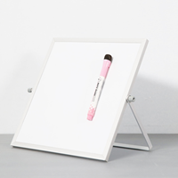 Tableau blanc portable pliable Ohsung AP06, mini tableau de bureau, cadre en aluminium, surface en émail trempé, effaçable à sec, pour enfants, usage domestique