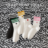 Chaussettes en coton respirantes pour femmes, printemps, motif de dessin animé, cadeau pour filles, mignonnes, kawaii, noir et blanc, mode de rue
