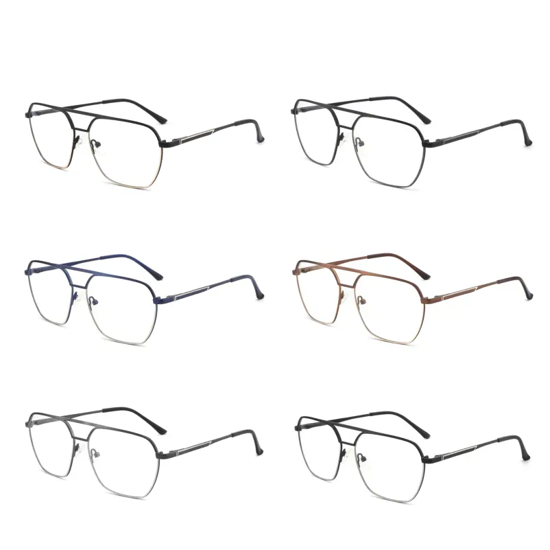 Metal optik gözlük erkek alaşımlı malzeme, miyopi desteği reçete lensler için hafif gözlük çerçevesi