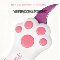 Mini couteau pliant rétractable portable, lame en acier allié, forme de patte de chat mignonne, couteau de poche pratique pour couper et ouvrir les colis