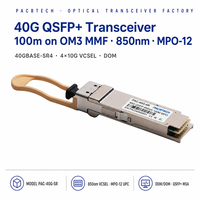 Transceiver optique à fibre 40G QSFP+ SR4 DDM 100M MPO, modules SFP, transceiver optique SFP 40 km