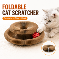 Griffoir pour chat en carton ondulé, moderne, écologique, transformable, à adsorption magnétique, extensible et pliable, en gros