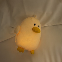 Mini caneton rechargeable par USB veilleuse apaisante en peluche veilleuse à deux niveaux LED Pat Light Protection des yeux minuterie mignon bébé outil d'allaitement
