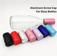 Bouchons à vis en aluminium personnalisés, imprimés en couleur, pour l'emballage de spiritueux et de boissons