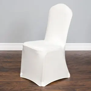 Offre Spéciale blanc noir or Polyester Spandex Stretch chaise couvre pour la fête de mariage Banquet événements hôtel conférence Restaurants