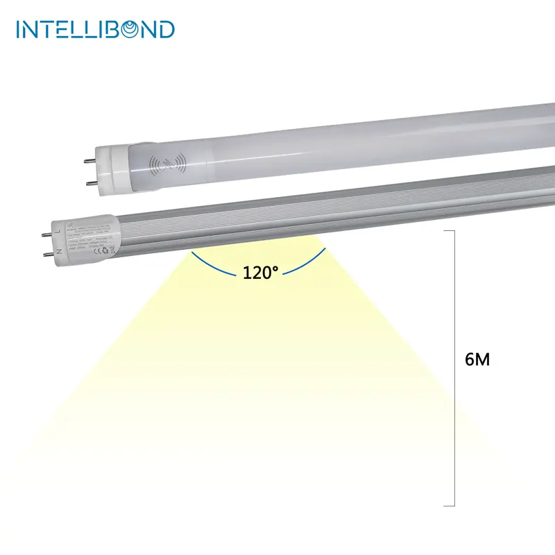 Intellibond 스마트 차고 18W 전자 레인지 모션 일광 센서 120cm 주차장에 대한 밝기 조절이 가능한 Pir Led 튜브 빛