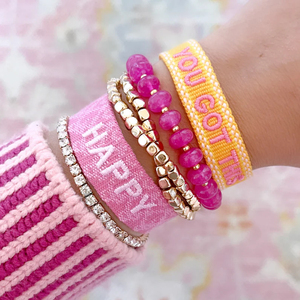 Pulsera Tejida Personalizada con Bordado <span class=keywords><strong>de</strong></span> Letras Inspiradoras, Ajustable, con Cuentas con Frases Positivas <span class=keywords><strong>de</strong></span> Esperanza <span class=keywords><strong>y</strong></span> <span class=keywords><strong>Amor</strong></span>, Pulseras <span class=keywords><strong>de</strong></span> la <span class=keywords><strong>Amistad</strong></span> - Product Image 3