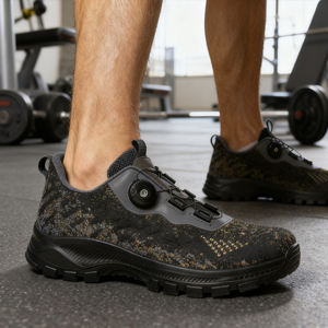 Chaussures de travail pour hommes, de bonne qualité, respirantes, <span class=keywords><strong>avec</strong></span> bouton rotatif, chaussures de sécurité <span class=keywords><strong>avec</strong></span> protection pour les ouvriers du bâtiment - Product Image 3