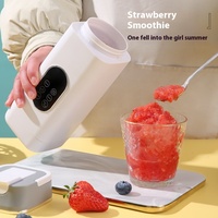 Mixeur Portable Rechargeable USB pour Glace Pilée, Jus de Fruits, Smoothies et Shakes avec Tasse à Jus