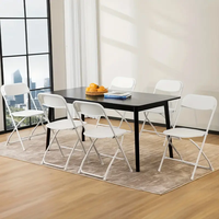 Conception portative en métal de chaise pliante extérieure blanche résistante pour des événements dinants