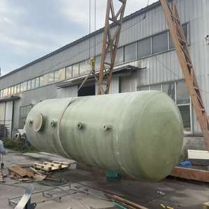 Aboveground fiberglas FRP kimyasal HCl depolama tankı bükme ve kesme hizmetleri ile yüksek kaliteli RUNLIN marka pürüzsüz yüzey - Product Image 1