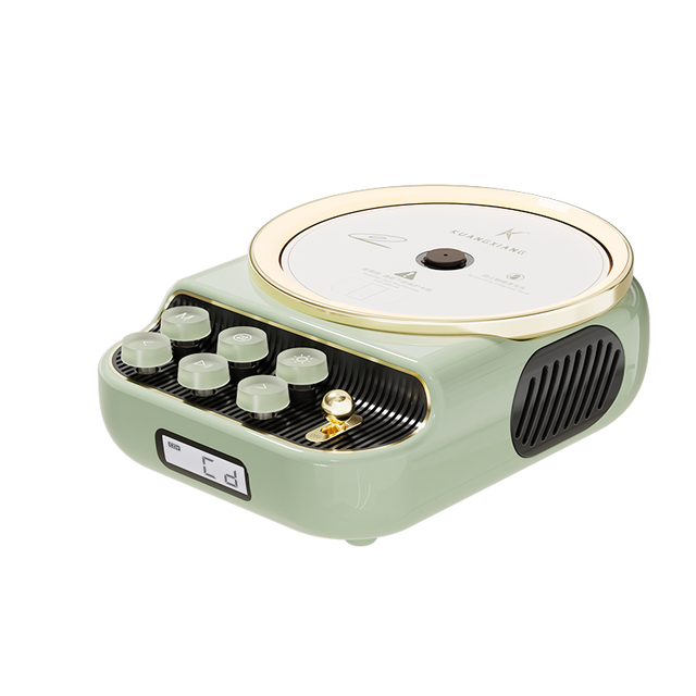 KUANGXIANG Portable Retro CD Player Blue-tooth Speaker FM Radio Lamp TF Card Slot HD Display for Music Lovers Fans
