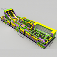 Château gonflable géant et aire de jeux gonflable pour parc d'attractions, en PVC de qualité commerciale, pour usage intérieur/extérieur