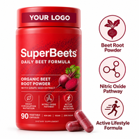 Capsules de Betterave Marque Blanche OEM, Poudre de Betterave, Extrait de Pépins de Raisin, Complément Herbal, Nutrition Quotidienne, Capsule Végétale, Usine