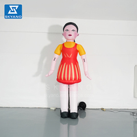 Poupée de mascotte de fille gonflable personnalisée Personnages de dessins animés gonflables Sculpture de décoration publicitaire