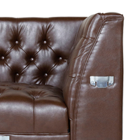 Großhandel Licht Luxus Schlafs ofa Möbel Hot Sale Blue Tufted Velvet Chesterfield L-Form Ecksofa