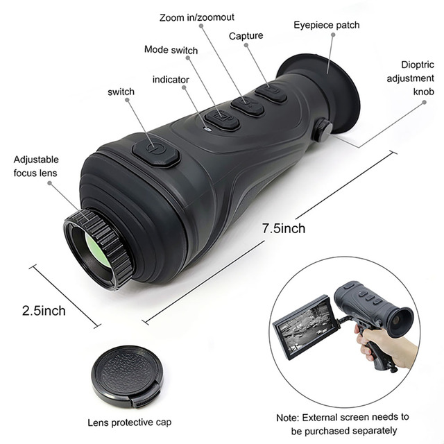 384*288 25MM 35MM Thermal Scope Thermal Sight Hunting Thermal Monocular Infrared Night Vision