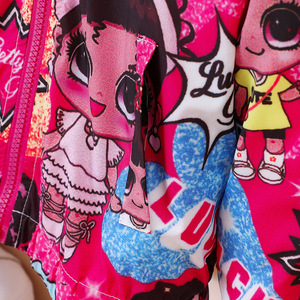 Pakaian Anak Perempuan Ukuran Kecil Sedang Baru Musim Semi Gugur Mantel Beludru Bermotif Kartun Berkerudung Pewarnaan Garment - Product Image 4