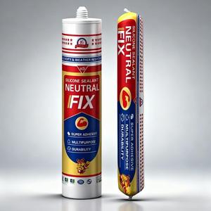Scellant silicone neutre de haute qualité, adhésif résistant aux intempéries pour l'étanchéité des joints de fenêtres et de portes, et le <span class=keywords><strong>calfeutrage</strong></span> des murs-rideaux en verre - Product Image 1