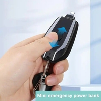 Nouveau Mini Porte-clés Banque D'alimentation D'urgence Portable Power Bank 1500mAh Alimentation Extérieure
