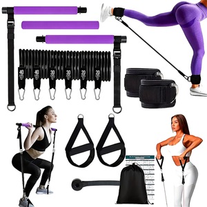 Kit de barre de Pilates pour exercices de yoga avec bandes de résistance, ensemble de barre de Pilates réglable - Product Image 5