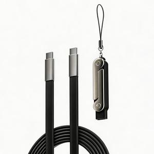 <span class=keywords><strong>C</strong></span>âble de charge rapide pliable <span class=keywords><strong>2</strong></span> en 1 240W, support de charge pour téléphone, <span class=keywords><strong>c</strong></span>âble de données Type <span class=keywords><strong>C</strong></span> avec support pour téléphone et tablette - Product Image 2