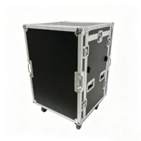 Flight case OEM 10U sur roulettes avec 2 tiroirs 2U pour consoles X32C et amplificateurs 2 DJ Tables, avec poignées externes et 4 loquets de sécurité