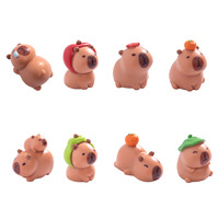 Figurines de Capybara en micro-paysage, jouets créatifs et mignons, petites décorations en résine en forme de haricot pour bureaux et voitures
