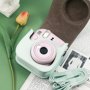 Étui de couleur unie <span class=keywords><strong>pour</strong></span> appareil photo instantané compatible avec le sac en cuir PU <span class=keywords><strong>Instax</strong></span> <span class=keywords><strong>Mini</strong></span> <span class=keywords><strong>11</strong></span>/12 avec poche et bandoulière réglable - Product Image 5